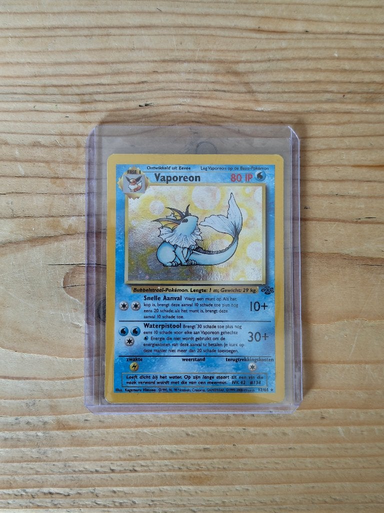 Vaporeon NL (JU12), Ophalen of Verzenden, Gebruikt, Losse kaart