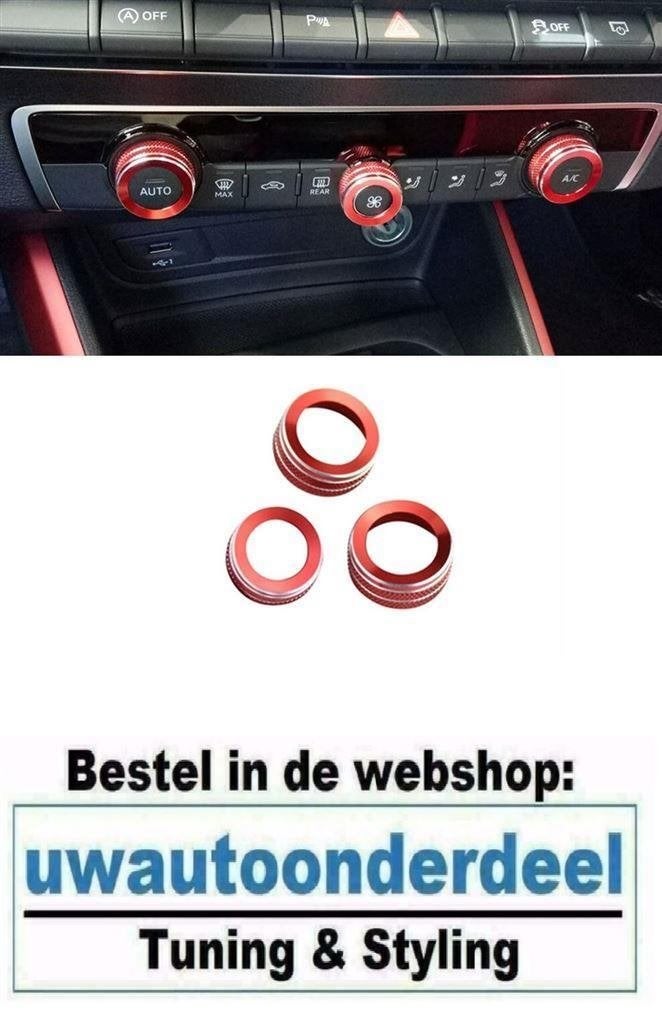 Airco Paneel Ringen Rood Geschikt voor Audi A3 S3 RS3 8V, Verzenden, Automotive Parts, A.parts@hotmail.nl, Trasmolenlaan 12 3447 GZ Woerden