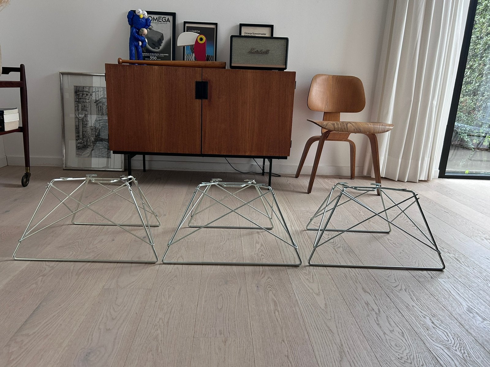 Eames Cats Cradle Base (onderstel) – Low Rod - chrome, Ophalen of Verzenden, Zo goed als nieuw, Wit
