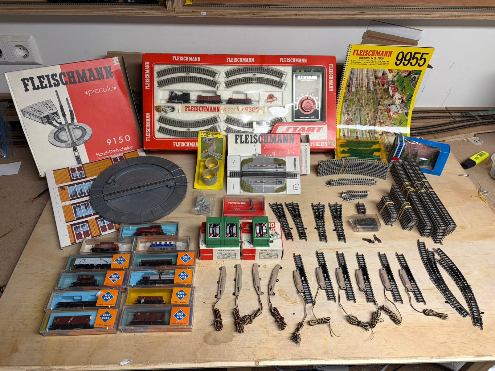 Mega set voor de starter N-spoor zo goed als nieuw!, Overige merken, Gelijkstroom, Rails, Ophalen of Verzenden
