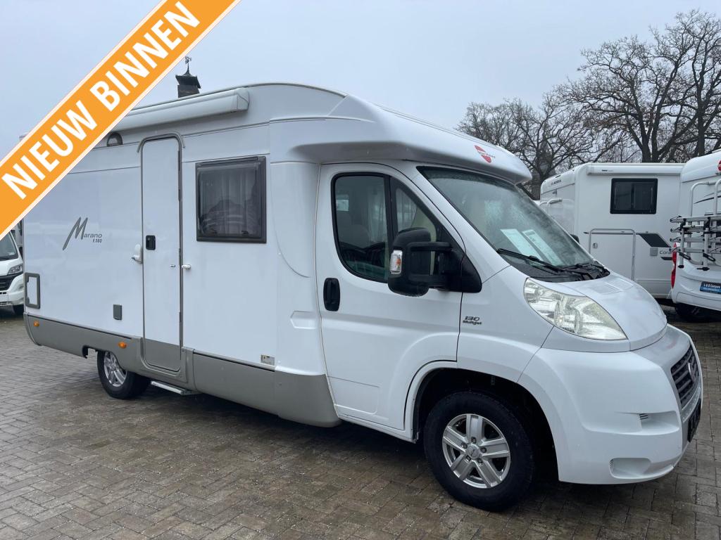 Bürstner Marano T580 Vastbed Top-indeling 2010 Airc, Caravans en Kamperen, Campers, Ringverwarming, Fiat, Bedrijf, Tot en met 3