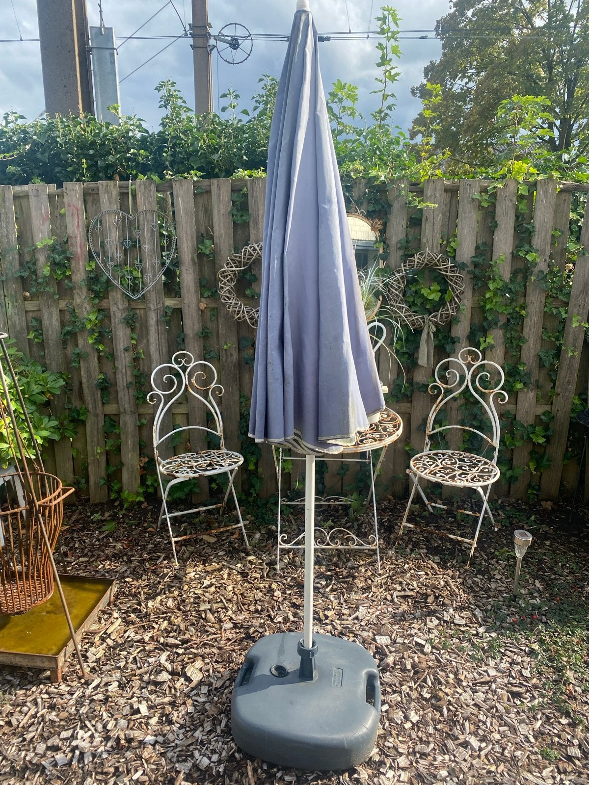 Parasol met voet - Gebruikt, Ophalen, Gebruikt, 1 tot 2 meter, Stokparasol