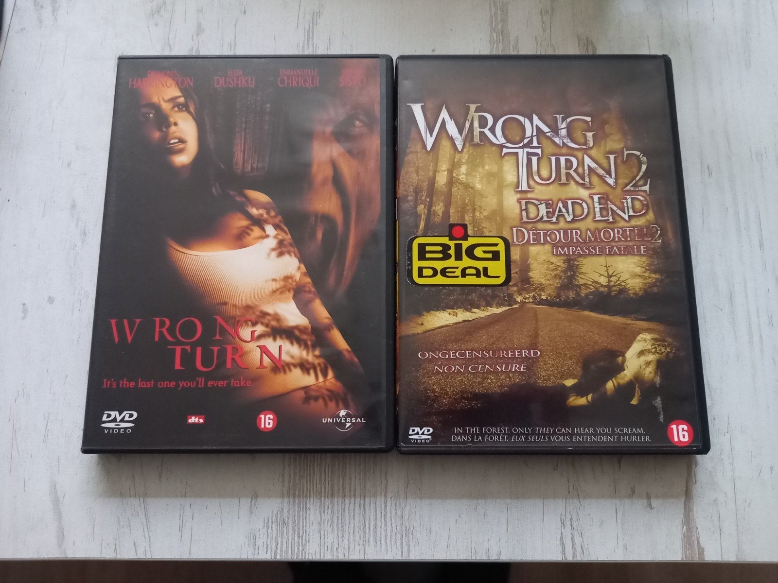 Wrong Turn + Wrong Turn 2 origineel, Vanaf 16 jaar, Ophalen of Verzenden, Zo goed als nieuw, Slasher
