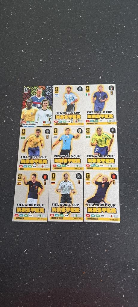 Panini FIFA World Cup Master Kaarten - Diverse Spelers, Verzenden
