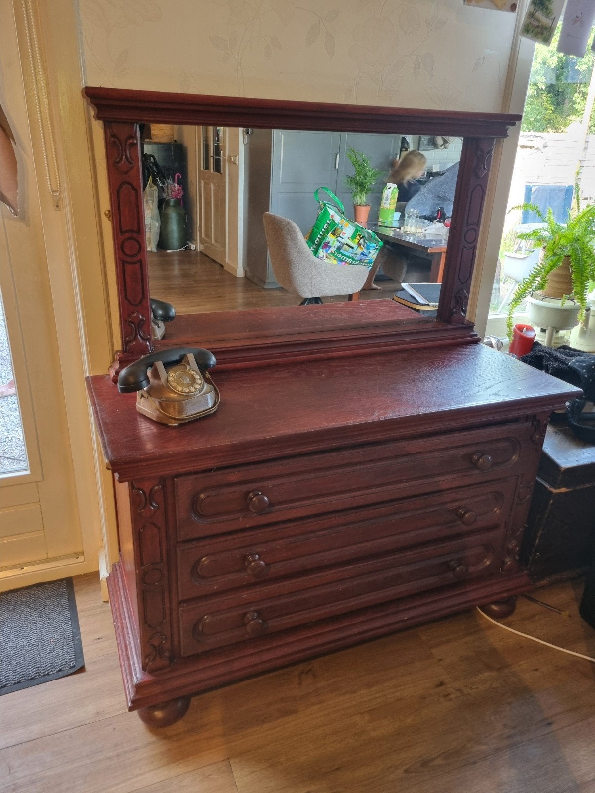 Dressoir met losse spiegel lasekast, Huis en Inrichting, Kasten | Secretaires, Ophalen of Verzenden, Gebruikt