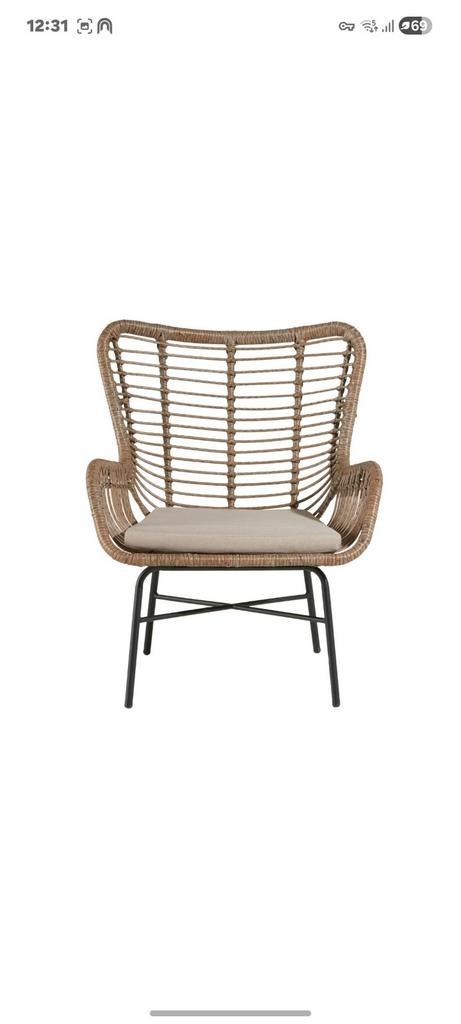 Bijna nieuwe lounge terras stoelen (2 stuks) gekocht bij Int, Ophalen of Verzenden, Zo goed als nieuw, Kunststof