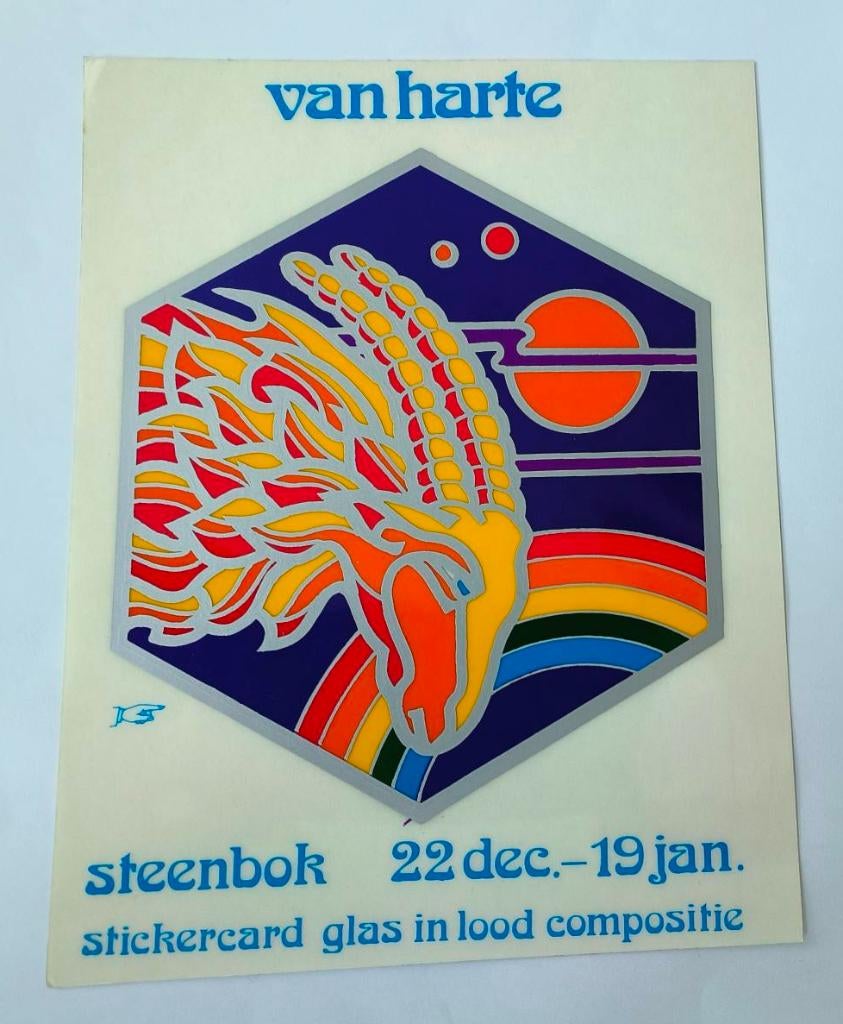 Sticker Van Harte (Steenbok), Ophalen of Verzenden, Zo goed als nieuw, Overige typen