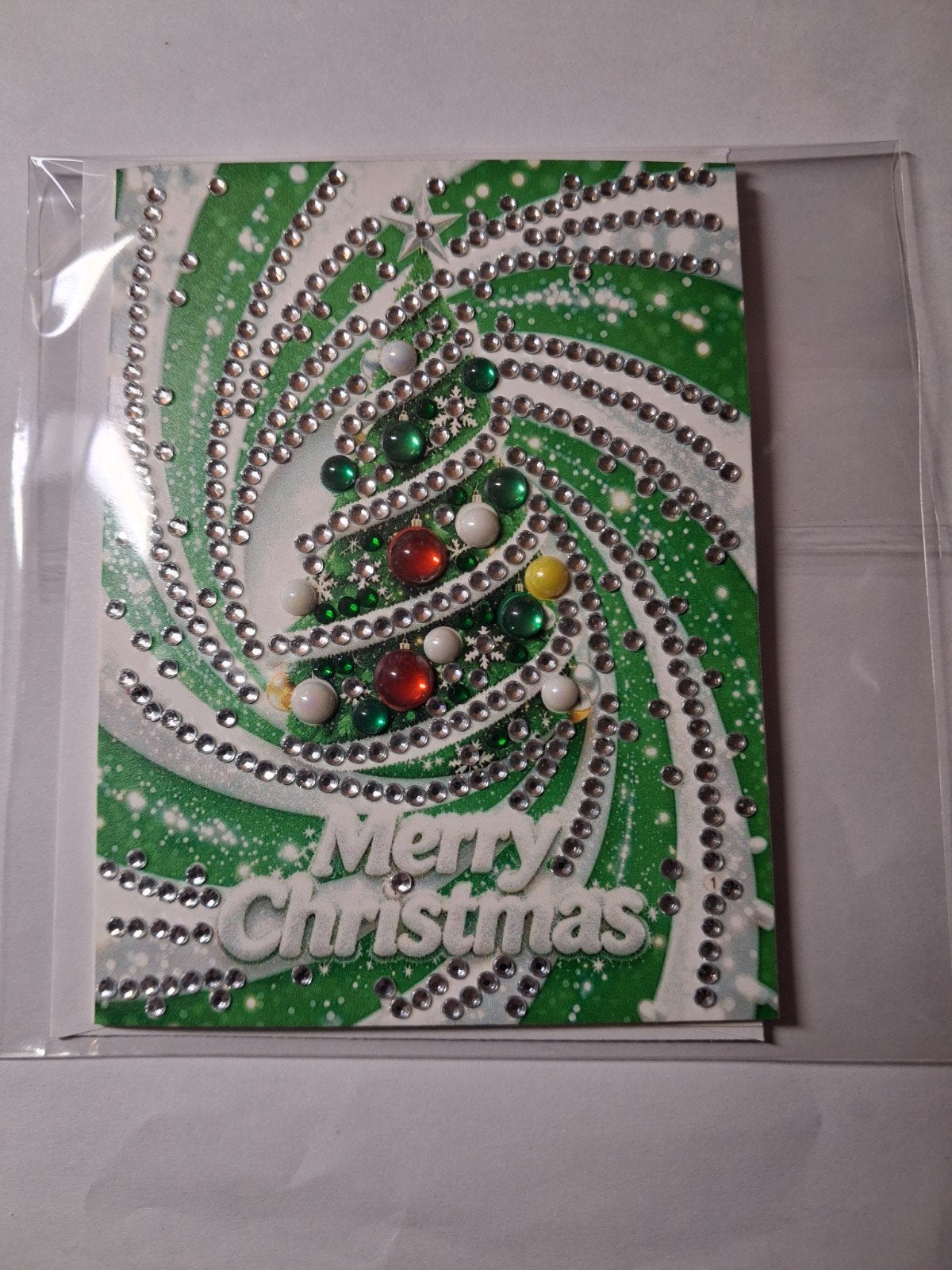 diamond painting kaart kerstboom groen, Ophalen of Verzenden, Nieuw, Overige thema's