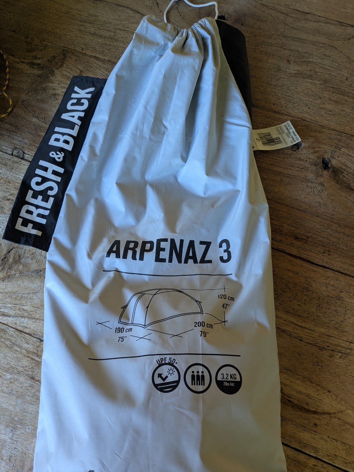 Quechua Arpenaz 3 Fresh & Black tent (2 stuks), Ophalen