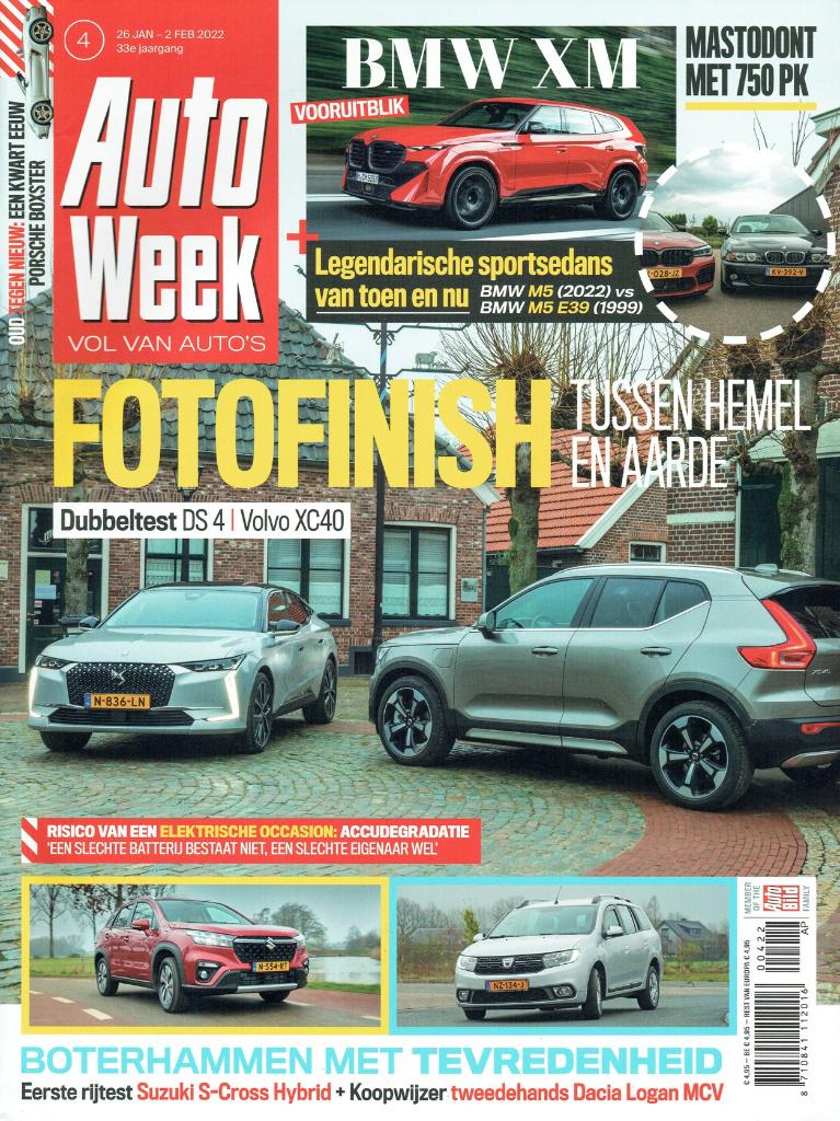 Autoweek 2022 nr. 4 (o.a. DS 4 E-Tense 225 & Volvo XC40 T5), Verzenden, Gelezen, Algemeen