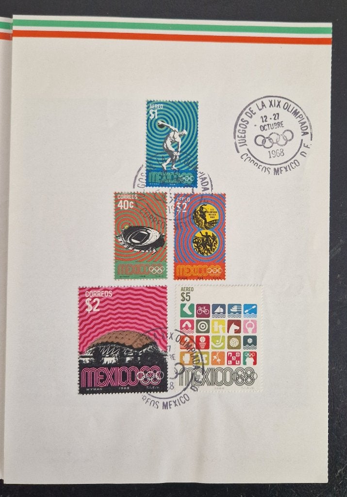 Mexico 1968 - Speciale FDC  Olympische spelen, Ophalen of Verzenden, Gestempeld, Midden-Amerika