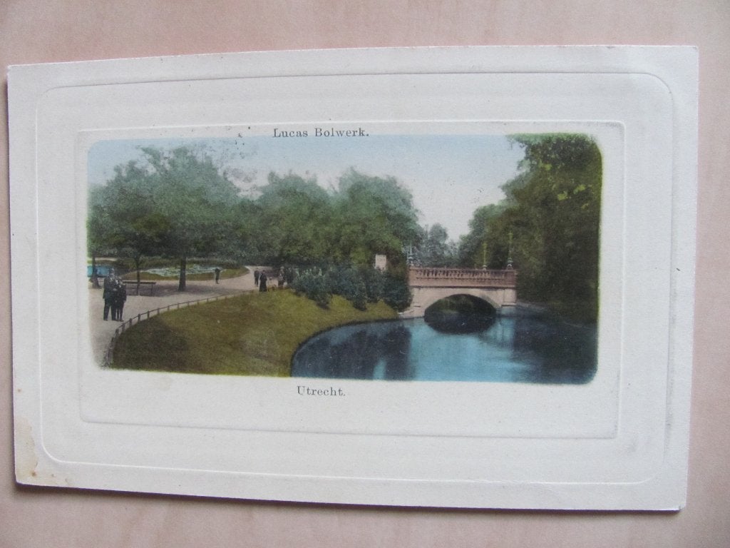 Utrecht 1901 reliefkaart Lucas Bolwerk, Ophalen of Verzenden, Voor 1920, Gelopen, Utrecht