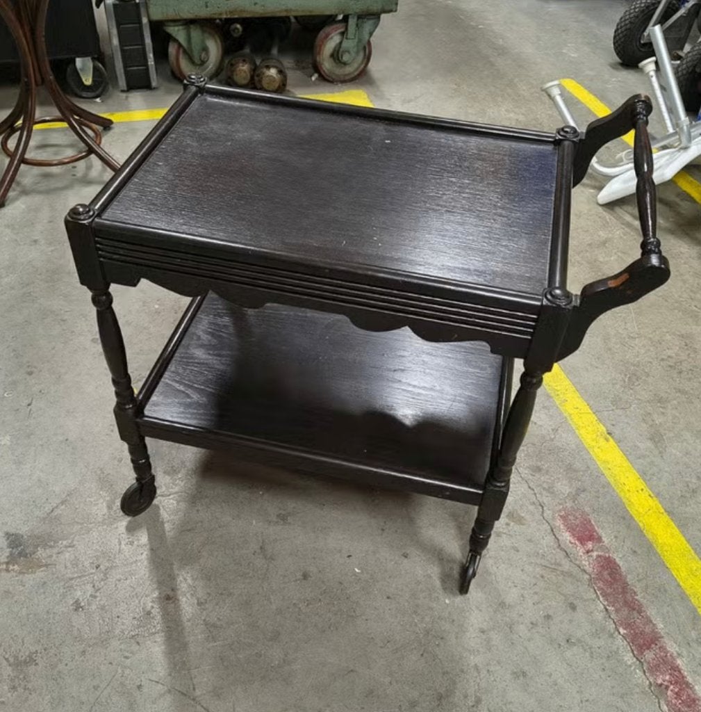 Vintage houten serveerwagen trolley bijzettafel, Ophalen
