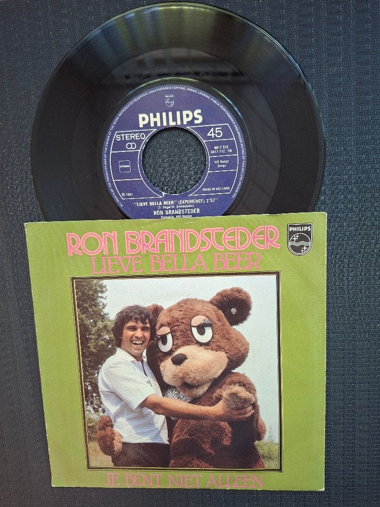 Ron Brandsteder - Lieve bella beer, Ophalen of Verzenden, Gebruikt, 7 inch, Levenslied of Smartlap