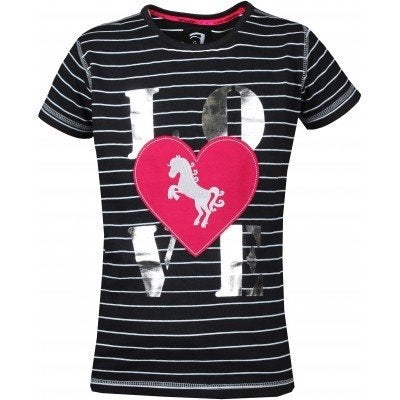 Zwart Horka Nola T-shirt maat 86 92 98 104 en 116, Dieren en Toebehoren, Paardrijkleding, Kinderen, Dressuur, Nieuw, Ophalen of Verzenden