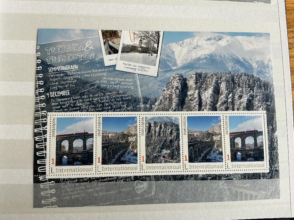 12 x velletje treinen en trajecten collectors item, Postzegels en Munten, Postzegels | Nederland, Verzenden, Na 1940, Postfris