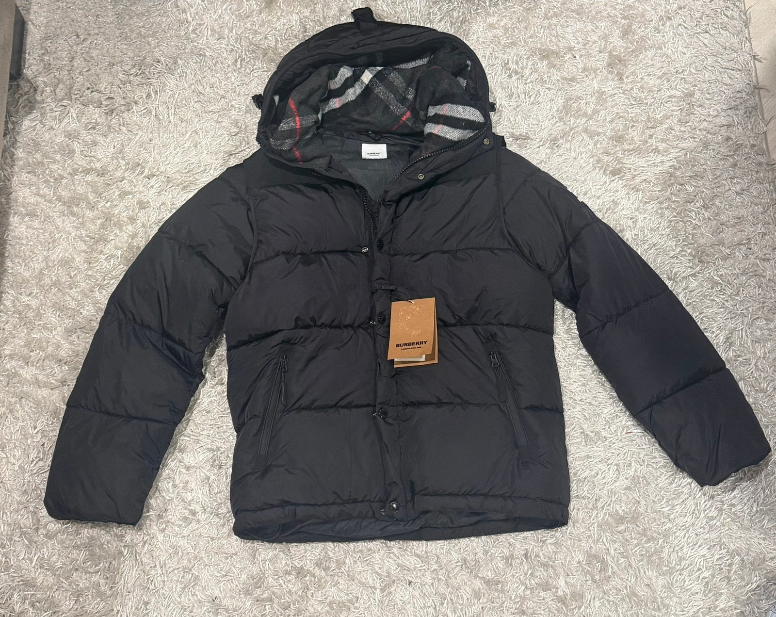 Burberry jas S/M/L, Ophalen of Verzenden, Zo goed als nieuw, Overige maten, Zwart