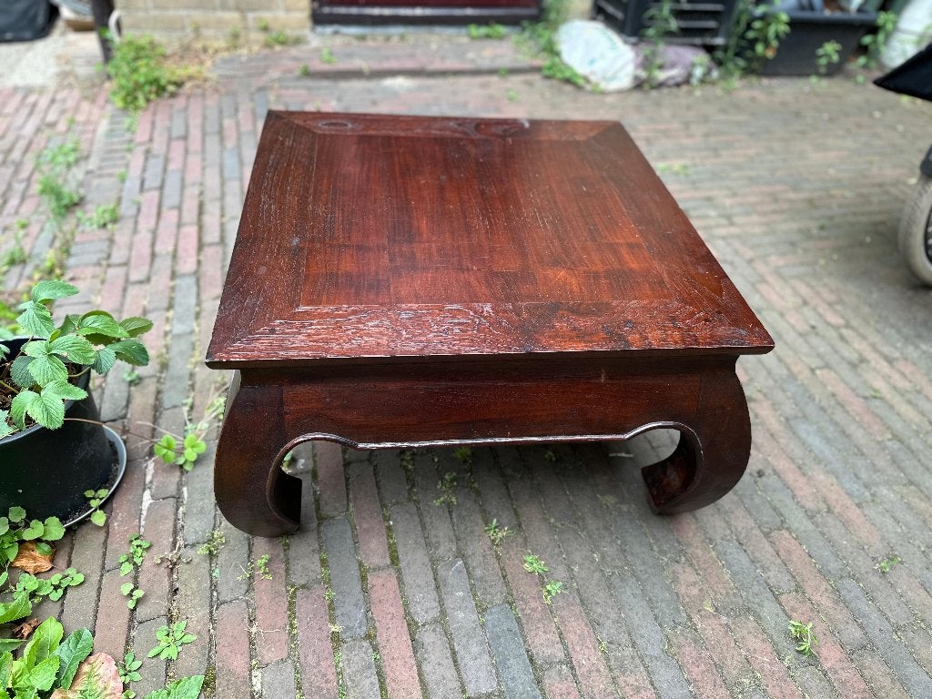 Vierkant salontafeltje 70x70 cm - uitstekende staat, Ophalen, Gebruikt, 50 tot 100 cm, Koloniaal