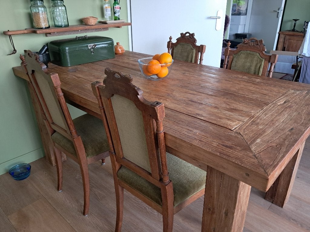 TEAK HOUTEN MEUBELS, Huis en Inrichting, Tafels | Eettafels, Ophalen, Gebruikt, Teakhout, 200 cm of meer