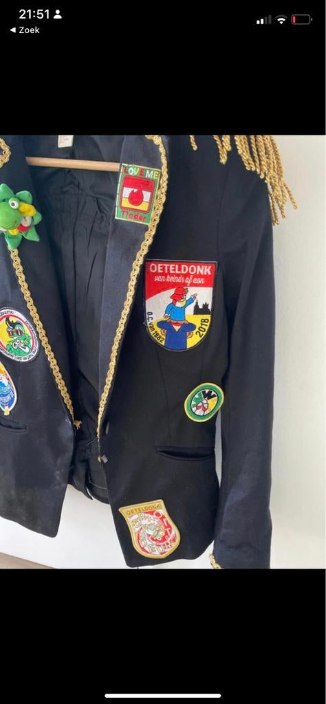 Oeteldonk Jasje met Nieuwe Sjaal - Carnaval Klaar!, Maat 38/40 (M), Carnaval, Ophalen of Verzenden, Kleding