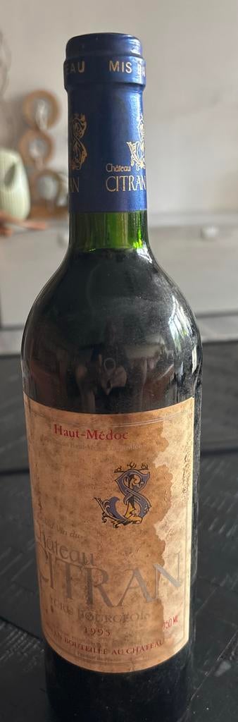 Château Citran Haut-Médoc 1993 Rode Wijn, Verzamelen, Ophalen of Verzenden, Zo goed als nieuw, Frankrijk, Rode wijn