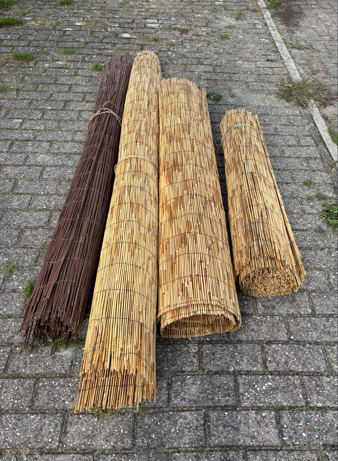 Rieten matten  voor tuinafscheiding of decoratie, Ophalen, Overige materialen, Gebruikt, 100 tot 150 cm