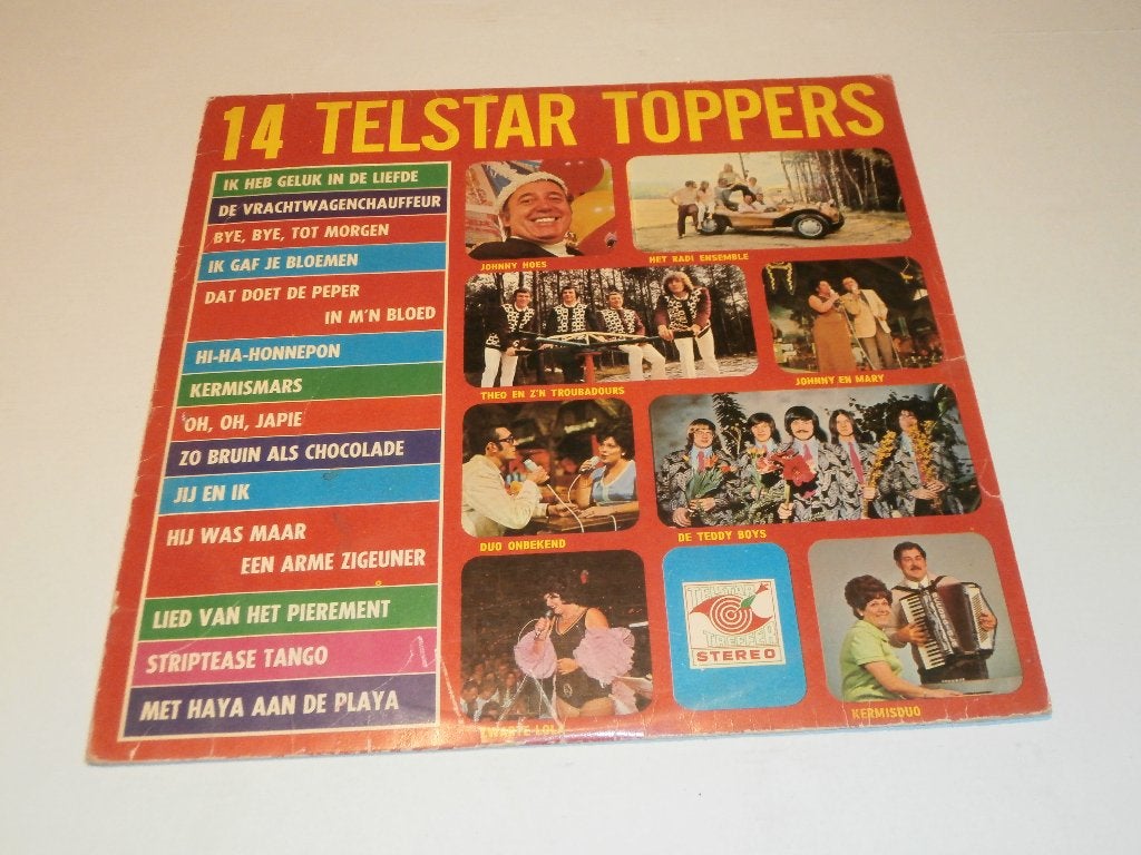 14 Telstar Toppers, Telstar vinyl LP 7624, Cd's en Dvd's, Vinyl | Nederlandstalig, Verzenden, Gebruikt, 12 inch, Levenslied of Smartlap