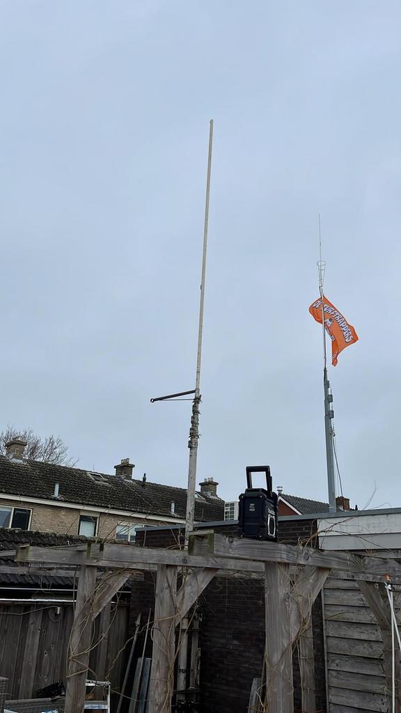 Geroh TA19 Mast met slinger en elektrische lier, Telecommunicatie, Antennes en Masten, Ophalen, Gebruikt, Mast