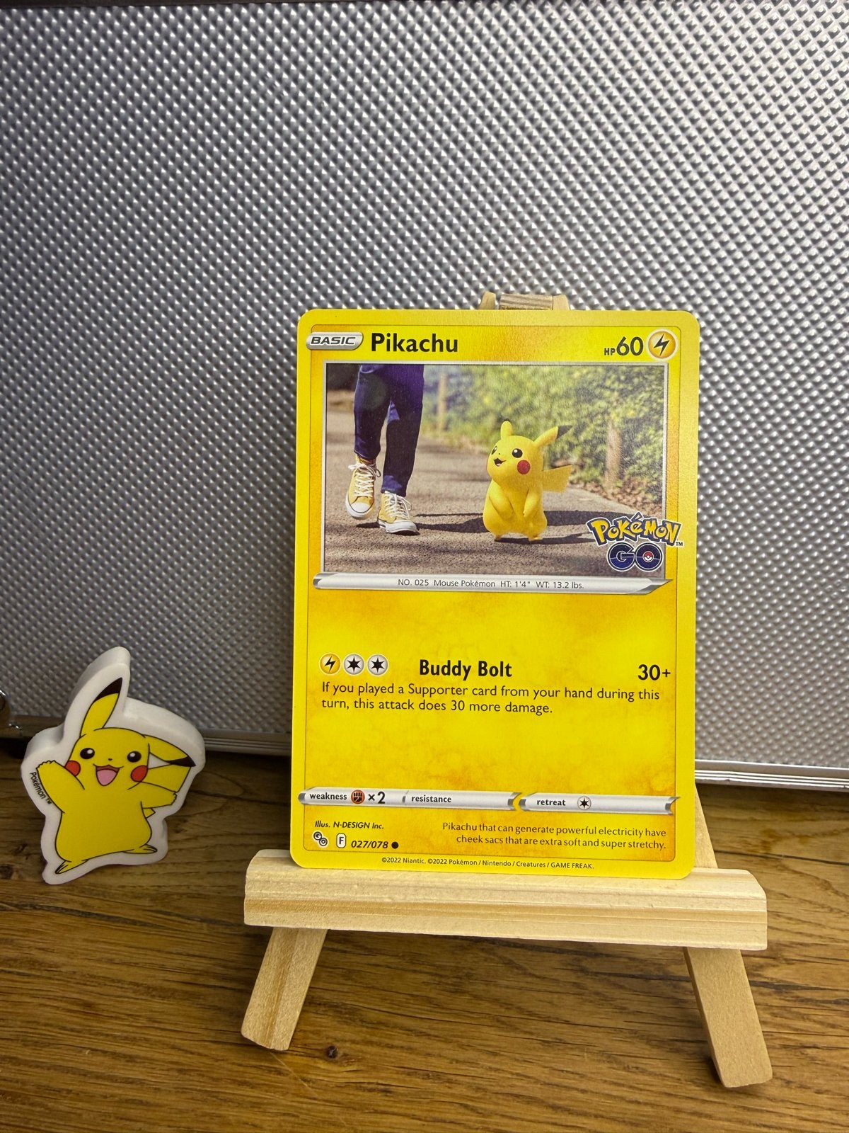 Pikachu (27) 027/078 - Normal - Pokemon GO - NM, Ophalen of Verzenden, Zo goed als nieuw, Losse kaart
