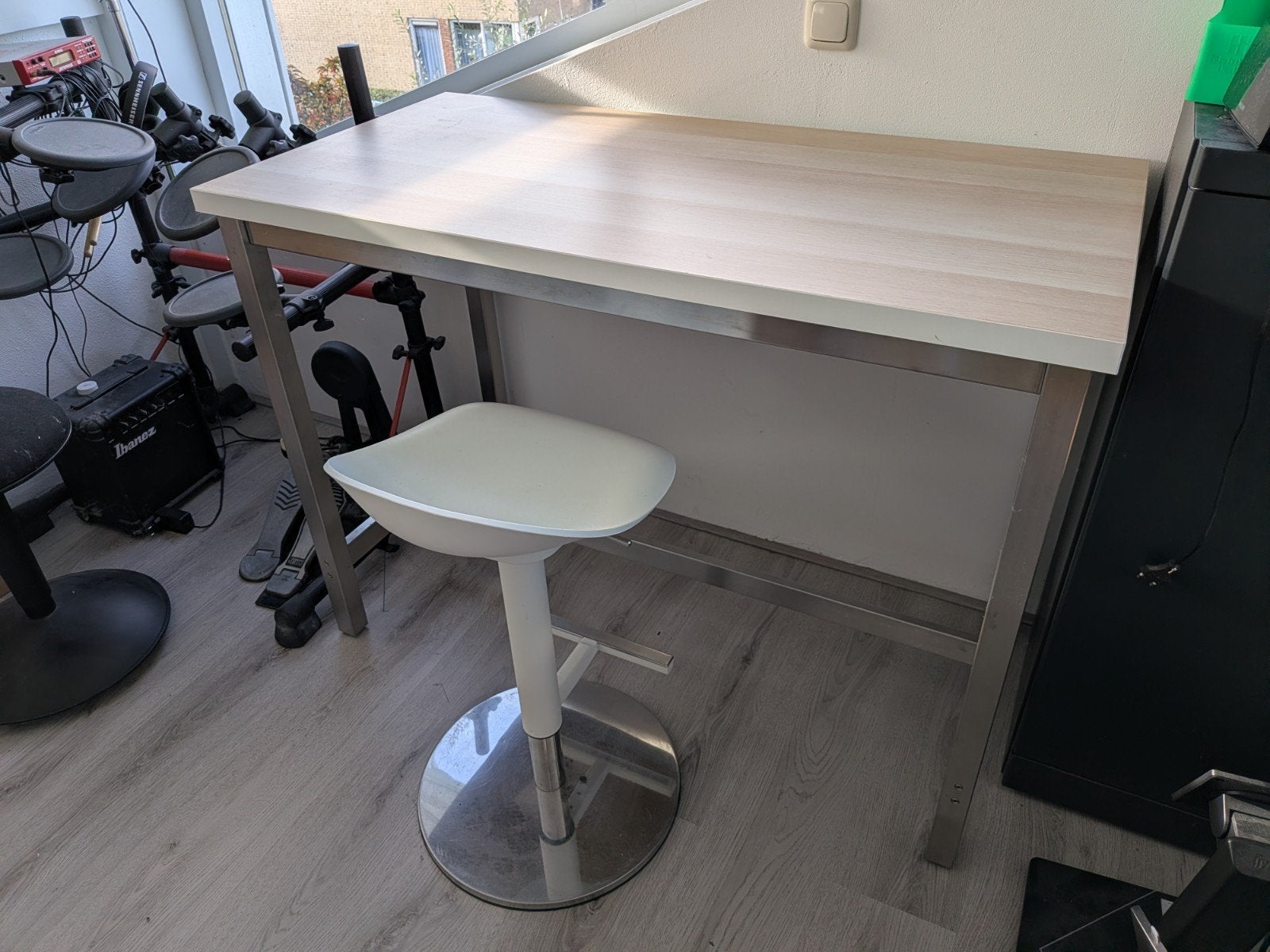 Ikea Utby hoge tafel met barstoel, Ophalen, Gebruikt, 120 cm, IKEA