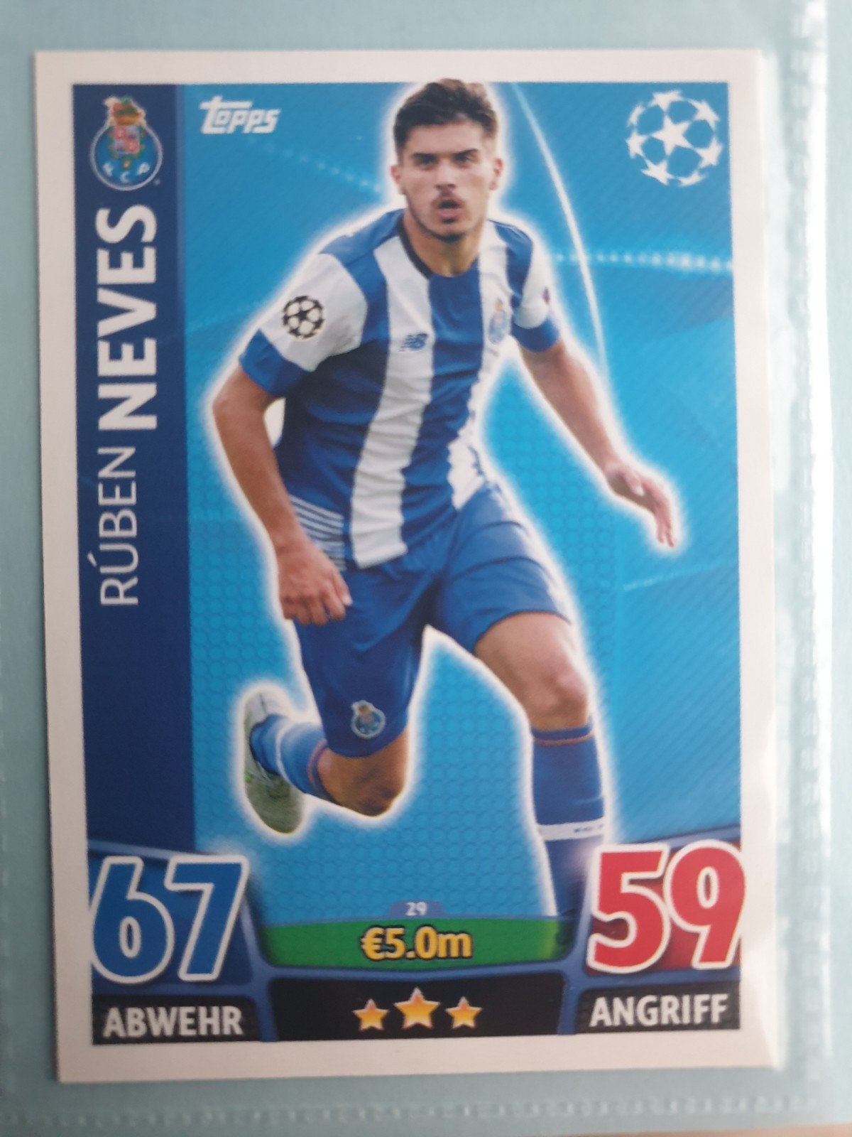 Ruben Neves FC Porto rookie card Topps Panini like, Ophalen, Nieuw, Buitenlandse clubs, Poster, Plaatje of Sticker