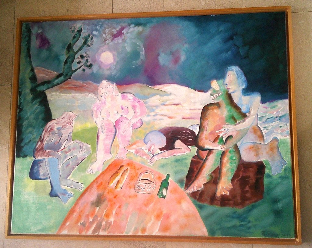 Picnic met vreemde figuren '92 - Frans Schuursma geb.1938, Ophalen