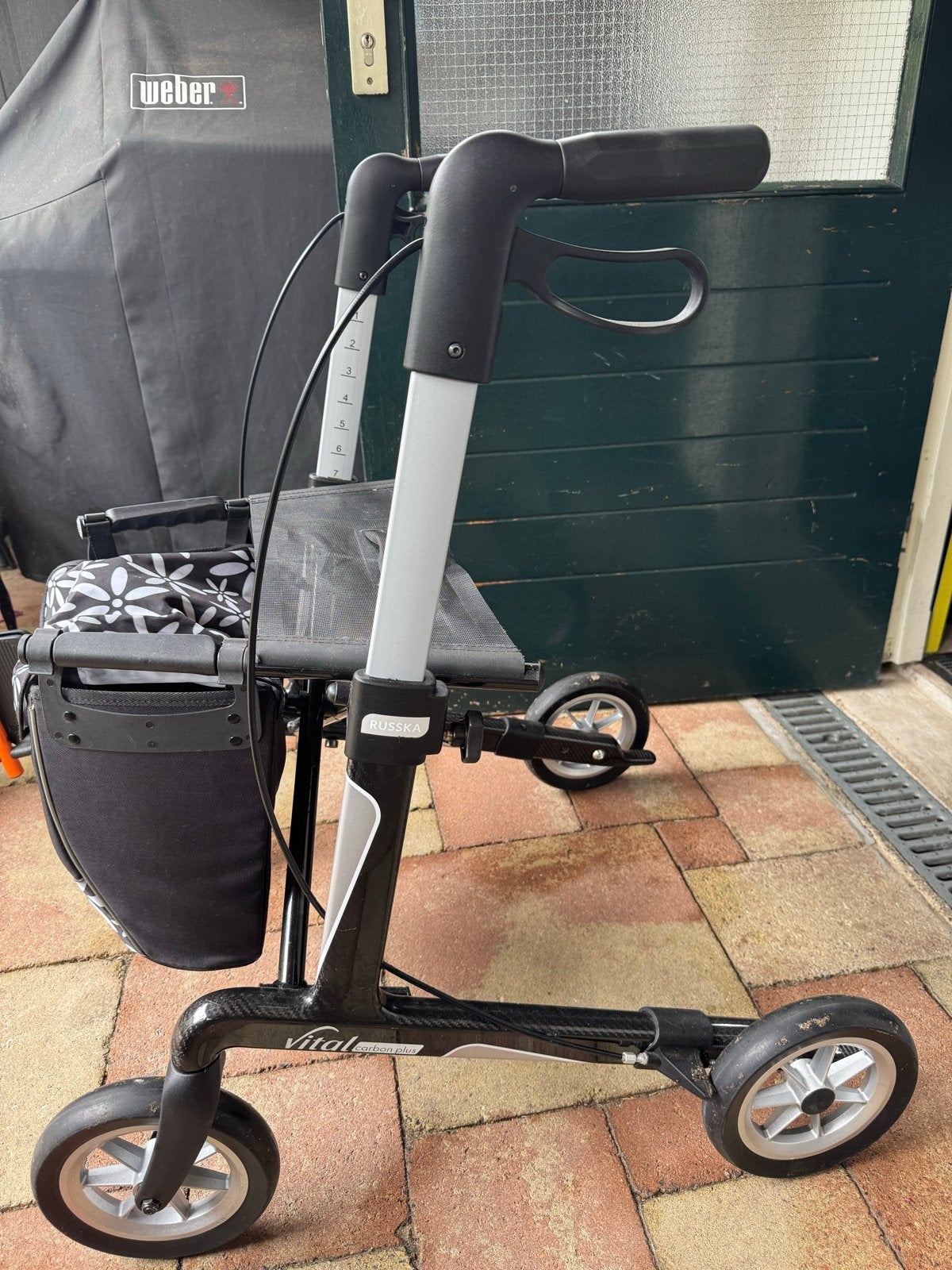 Rollator Russka Vital Carbon Plus luxe lichtgewicht carbon, Ophalen, Opvouwbaar, Nieuw