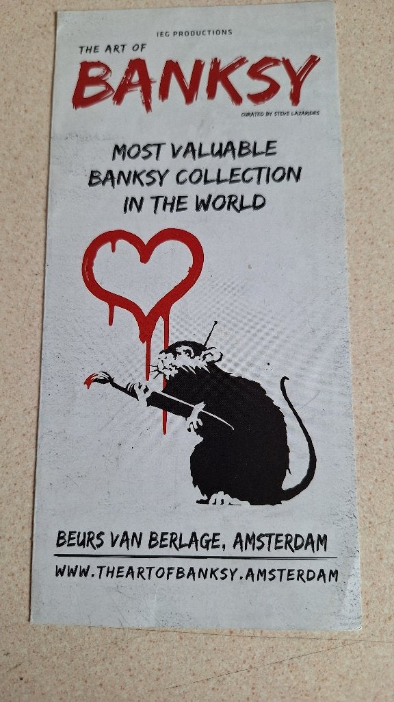 Banksy folder - beurs van Berlage, Antiek en Kunst, Ophalen of Verzenden