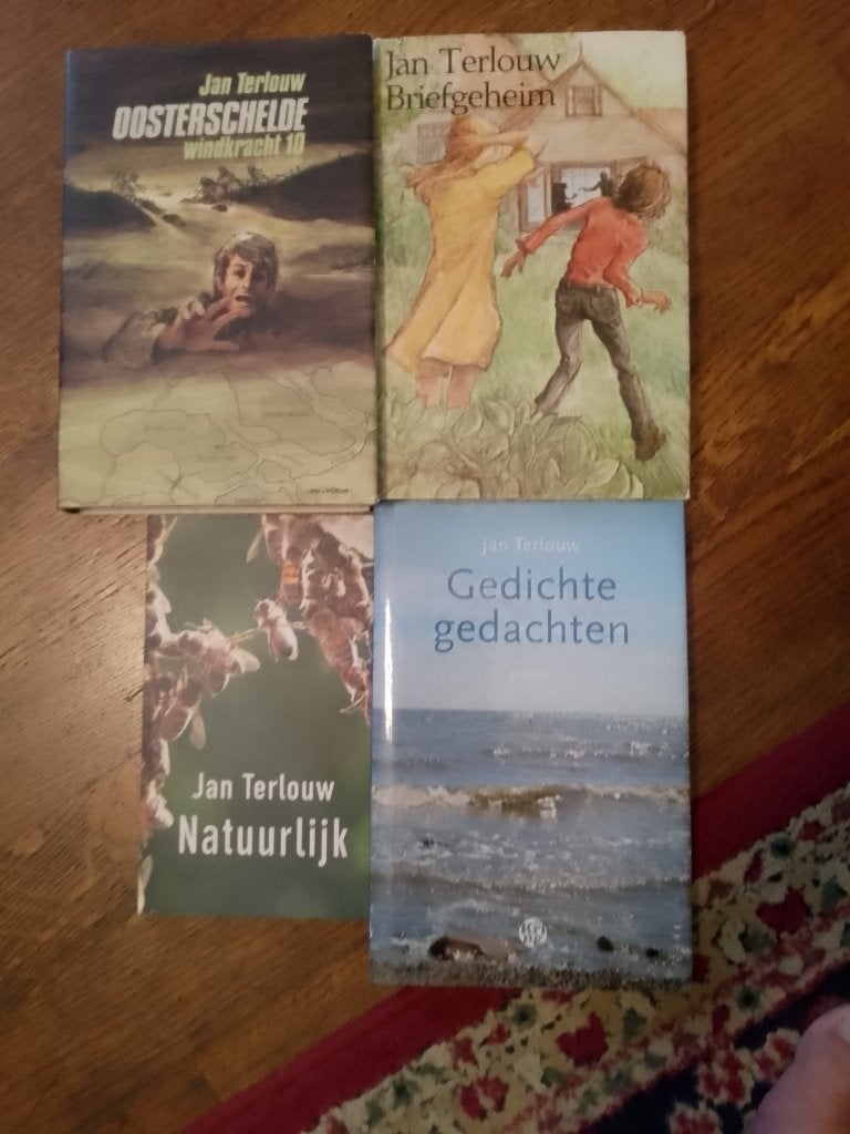 4x boek J Terlouw briefgeheim oosterschelde natuurlijk gedic, Ophalen of Verzenden