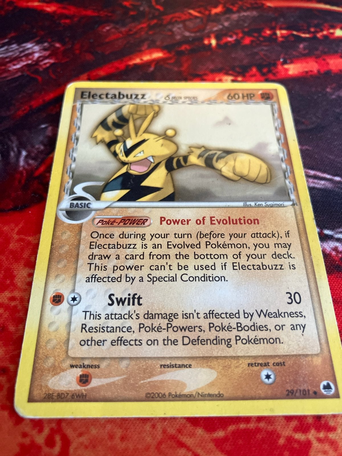Electabuzz Pokémon Kaart 29/101 EX Dragon Frontiers, Ophalen of Verzenden, Gebruikt, Losse kaart