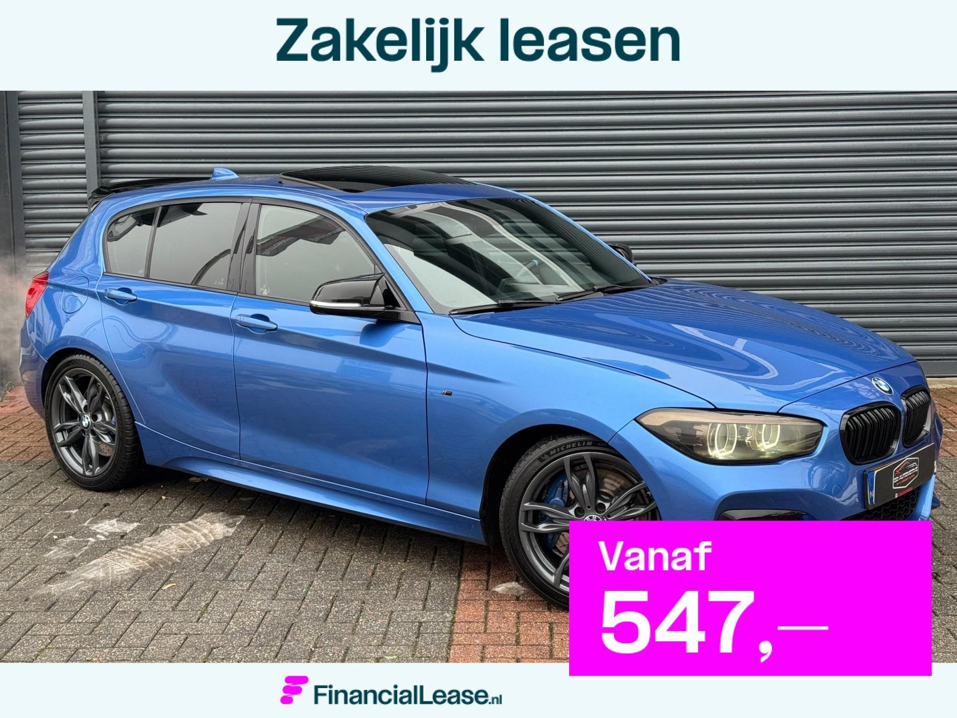 BMW 1-serie M140i High Executive Dak | Rwd | Alcantara | Tar, Achterwielaandrijving, Gebruikt, Blauw, Alcantara