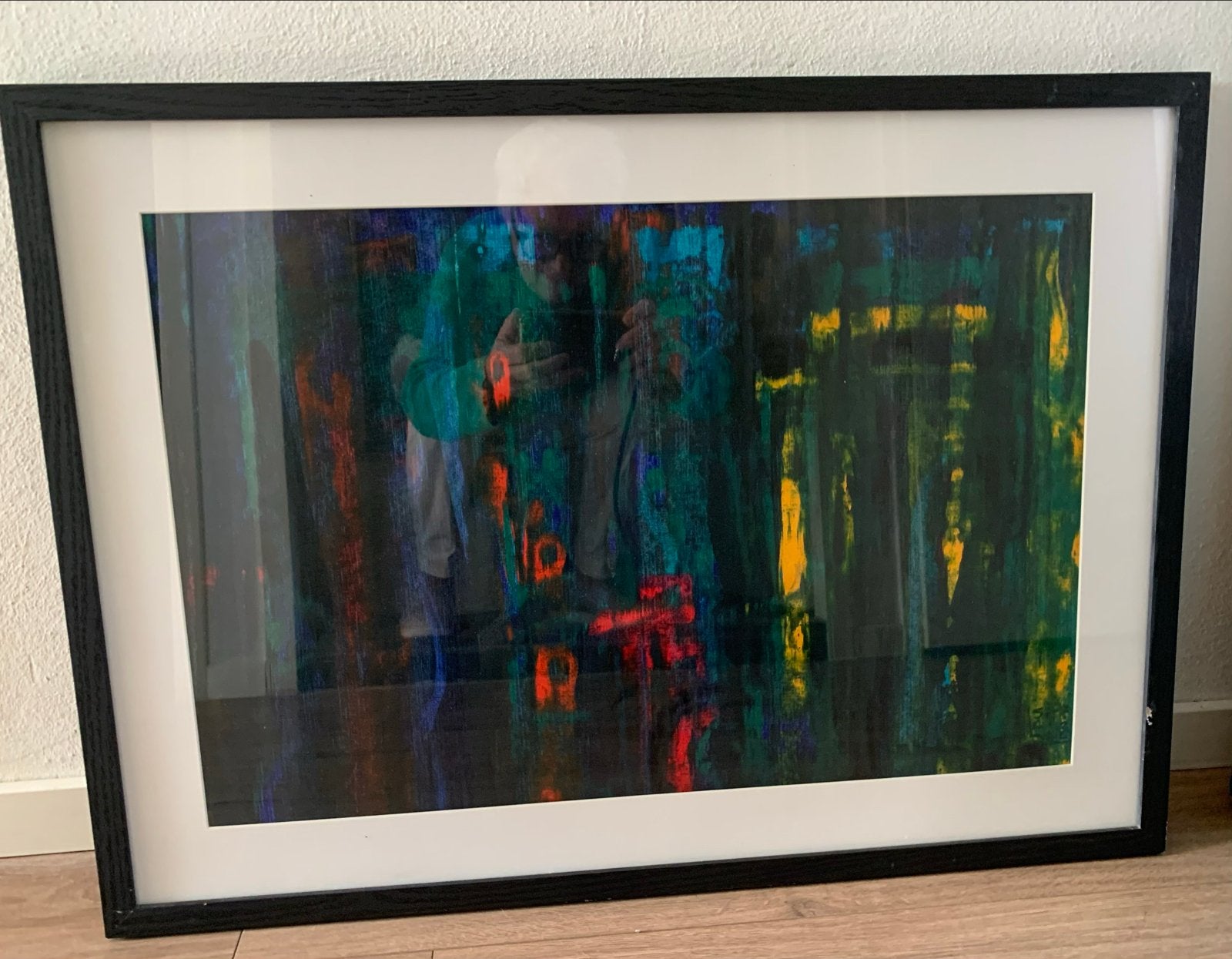 Abstract schilderij in lijst, Ophalen of Verzenden