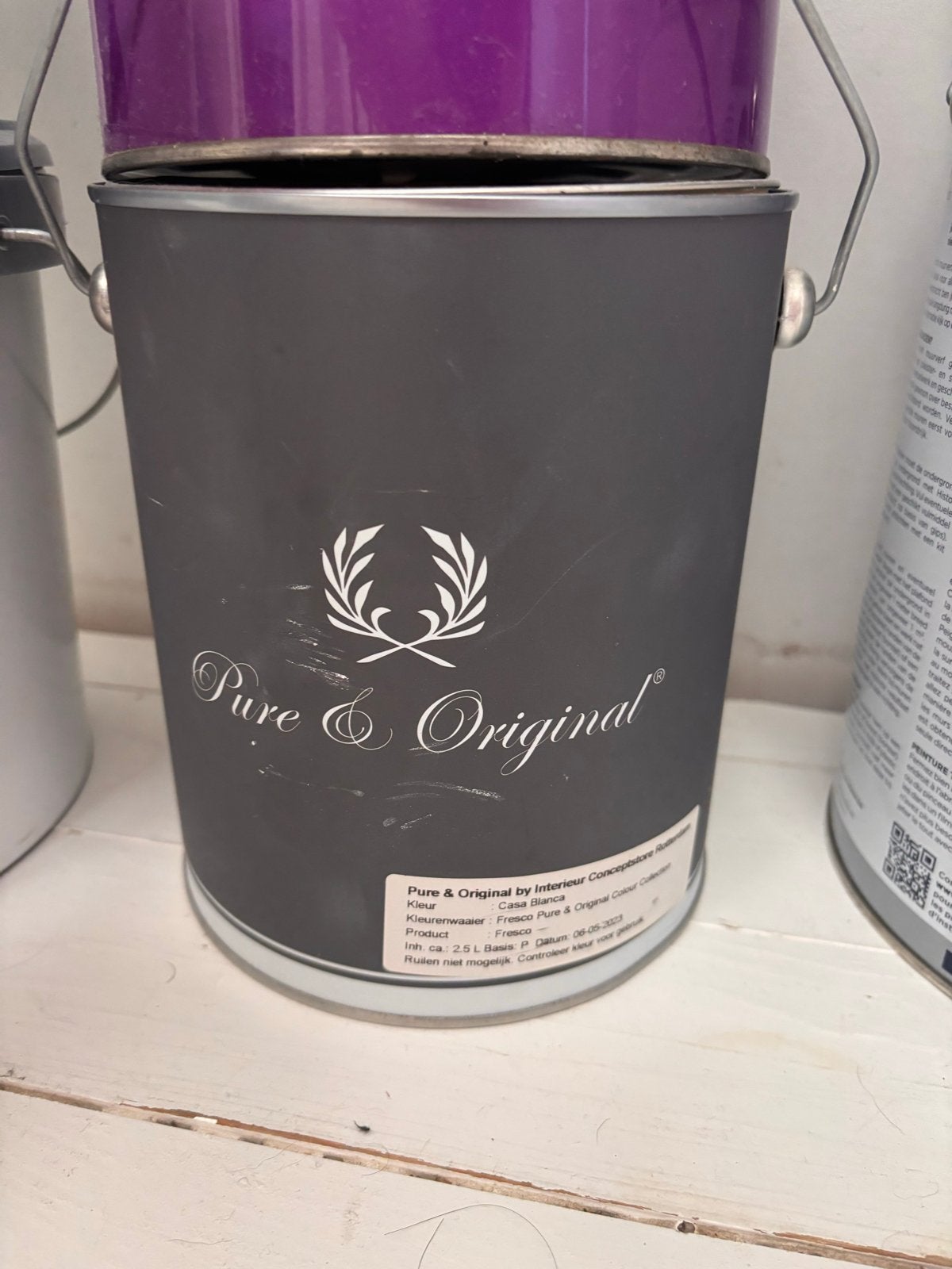 Pure & Original verf - Diverse kleuren en types, Ophalen, Gebruikt, Wit, Verf