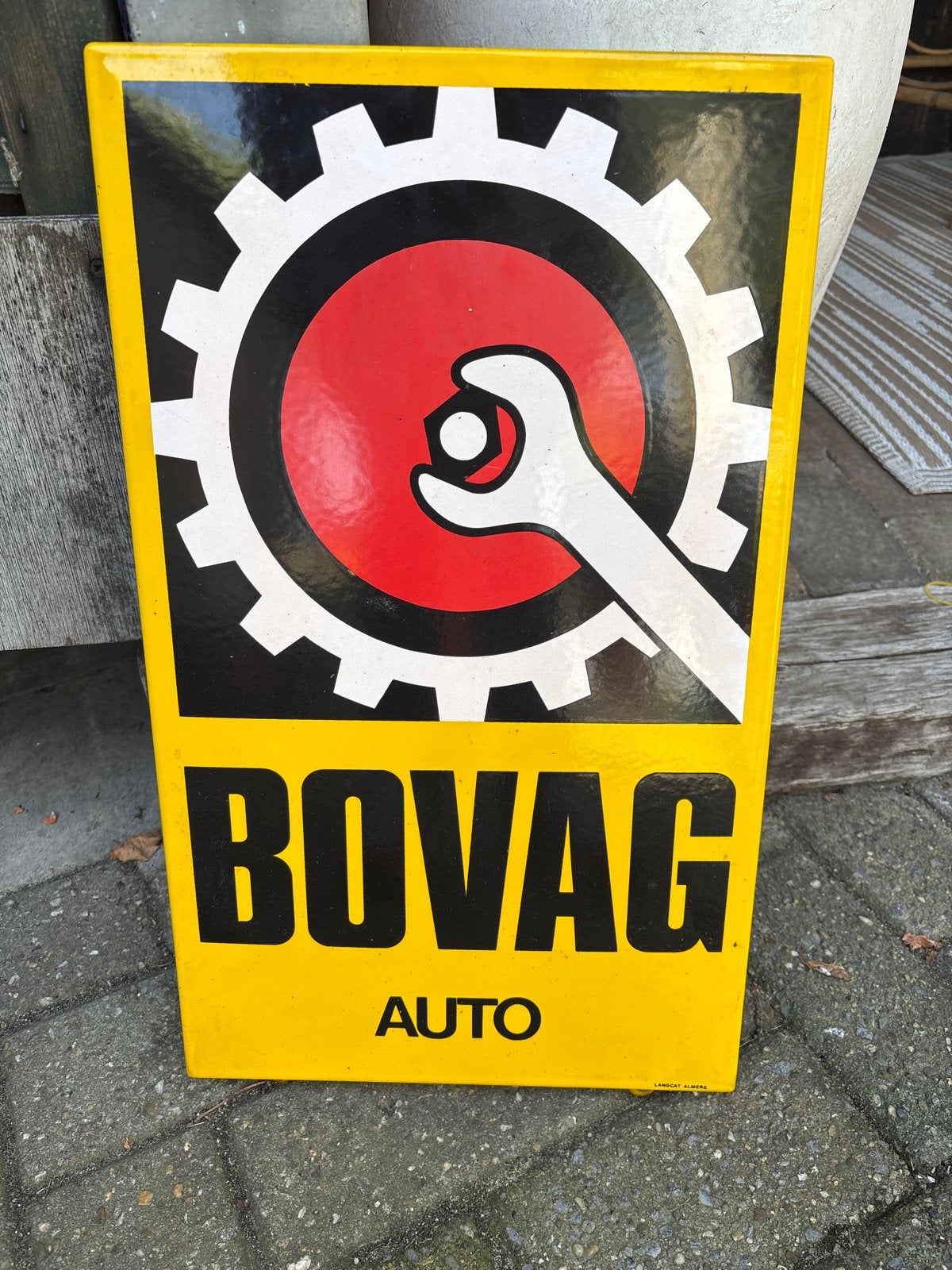 Emaille  BOVAG Auto Reclamebord, Verzamelen, Ophalen of Verzenden