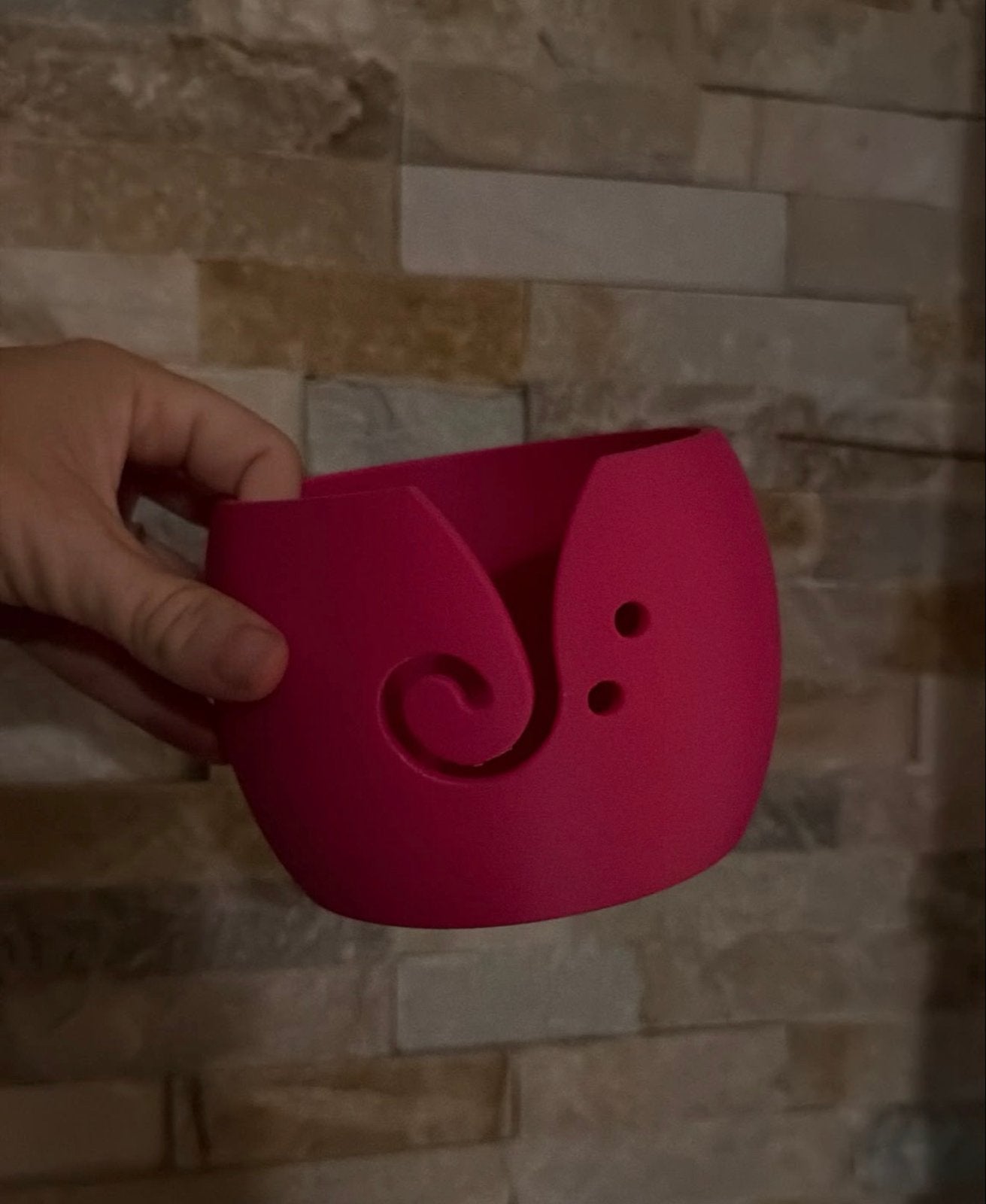 Roze garenkom voor breien of haken, Hobby en Vrije tijd, Ophalen of Verzenden, Zo goed als nieuw, Breien of Haken, Overige typen