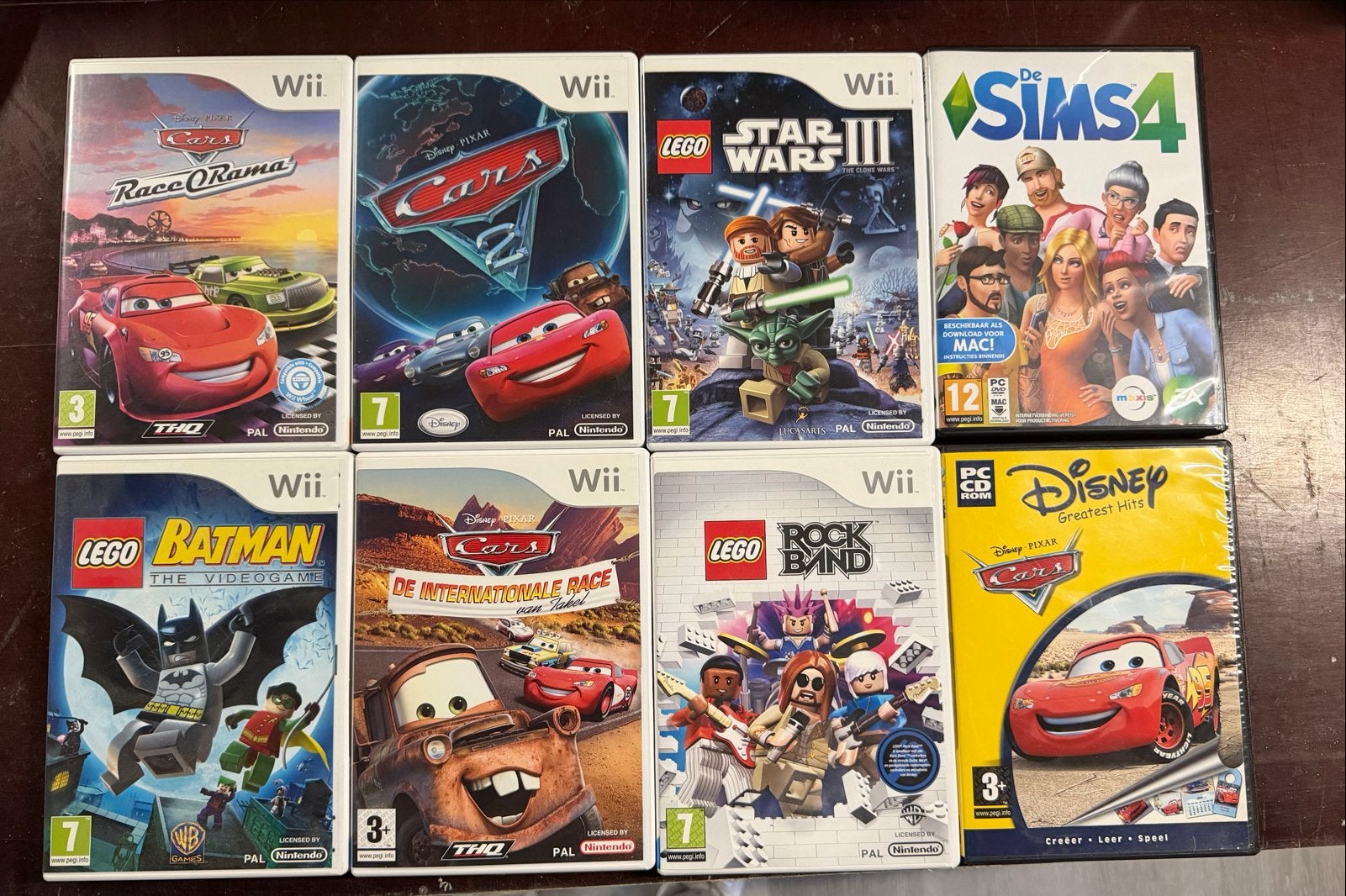 Wii en PC Spellen Bundel: Cars, LEGO, The Sims 4, Gebruikt, 1 speler, Ophalen of Verzenden, Vanaf 3 jaar