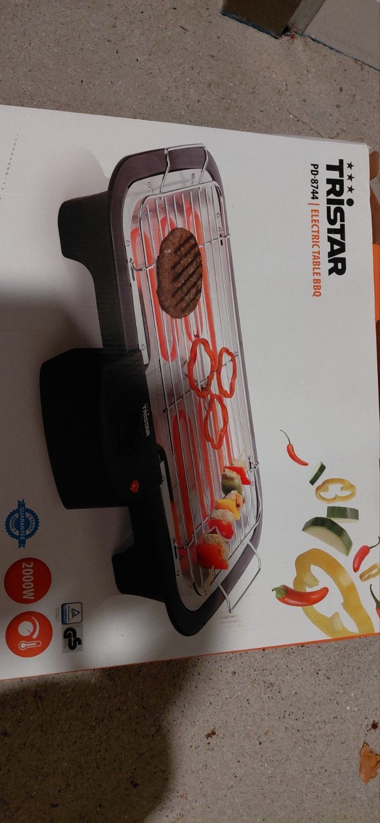 Tristar PD-8744 Elektrische Tafel BBQ - Nieuw in doos, Tuin en Terras, Ophalen of Verzenden, Nieuw, Tristar