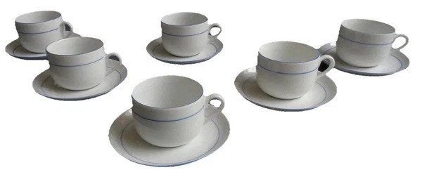 Douwe Egberts Studio Collection 6x kop en schotel wit, Huis en Inrichting, Keuken | Servies, Coolsingel 104, 3011 AG Rotterdam, Netherlands