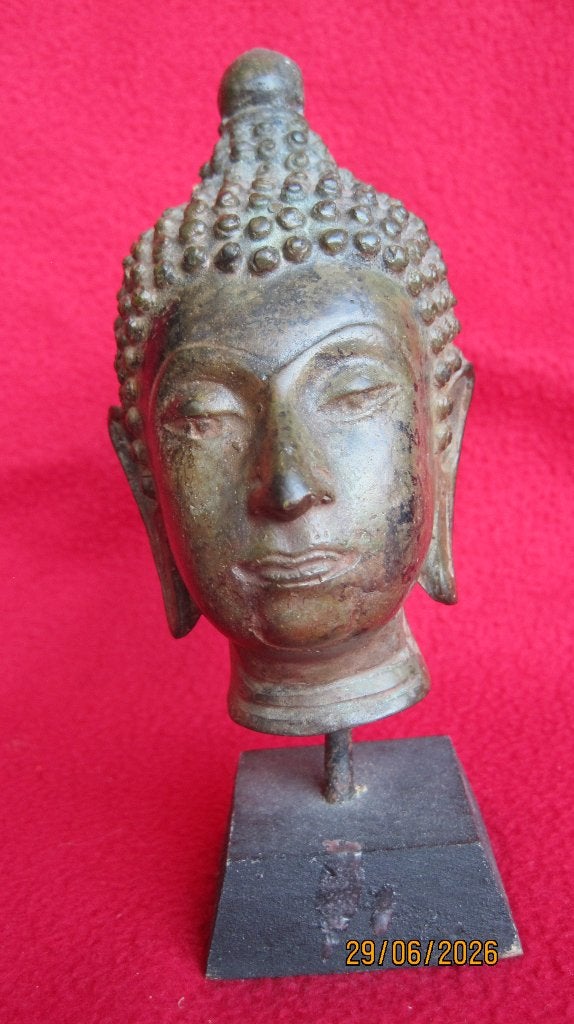 Boeddha kopje brons, 16 cm, Ophalen of Verzenden, Handgemaakt, Overige herkomsten
