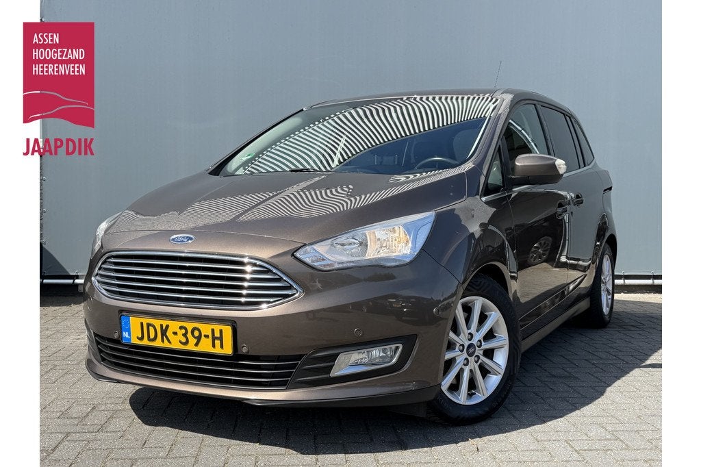 Ford Grand C-Max BJR 2017 1.0 126 PK Titanium STOEL-STUURVER, Voorwielaandrijving, 745 kg, Stof, Gebruikt