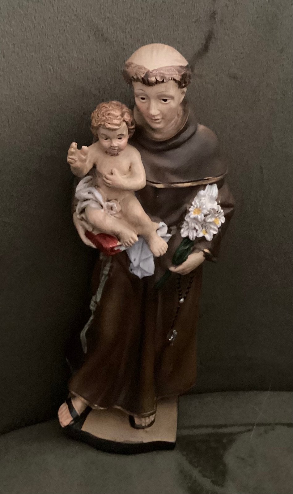 HEILIGE ANTONIUS …MOOI BEELDJE VAN POLYRESIN. !!, Ophalen of Verzenden
