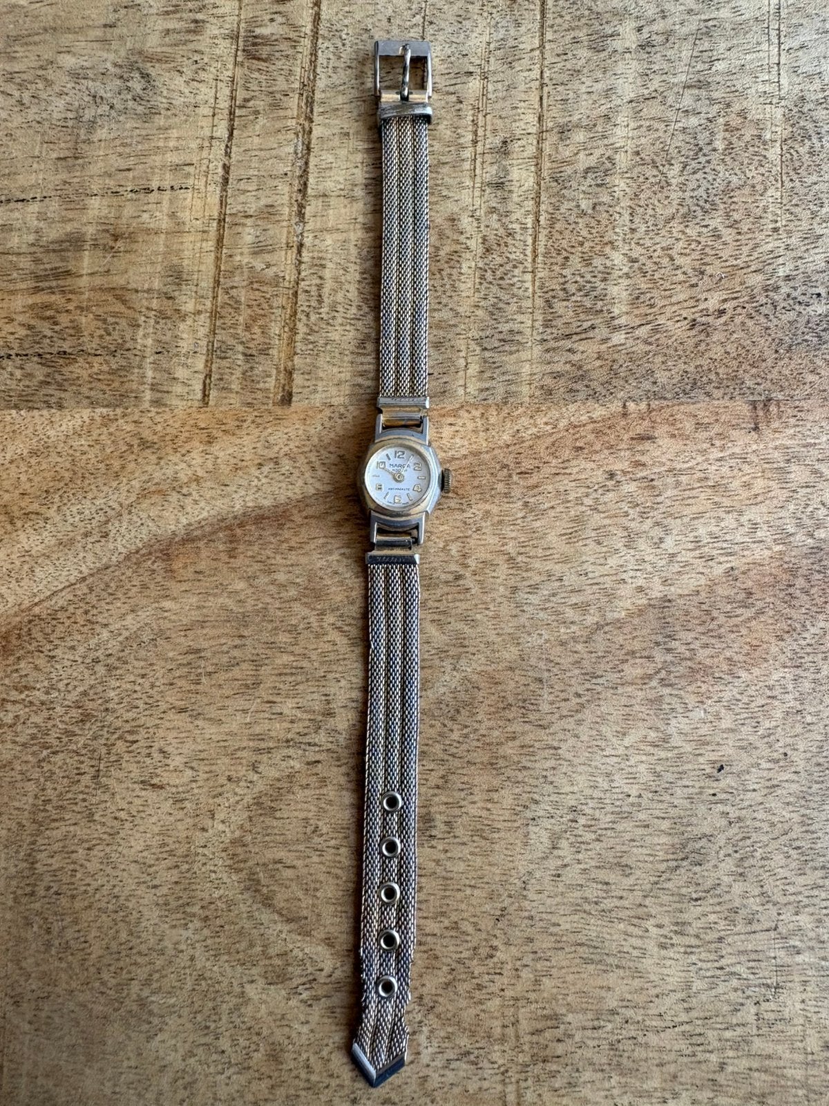 Vintage Marga Mod. 21 Swiss Made horloge – DORÉ G 16K950, Ophalen, Zo goed als nieuw, Staal, Overige merken