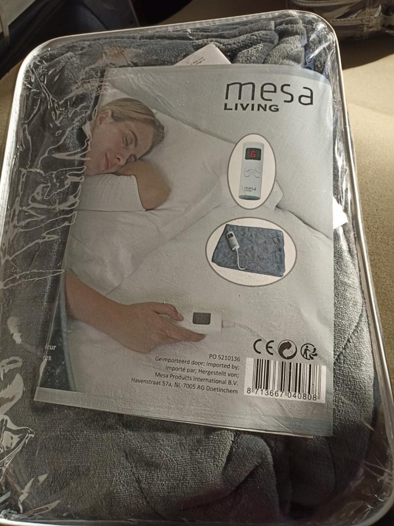 Mesa Living Elektrische Deken - Comfortabel en Warm, Huis en Inrichting, Ophalen, Eenpersoons, Wit, Deken of Dekbed