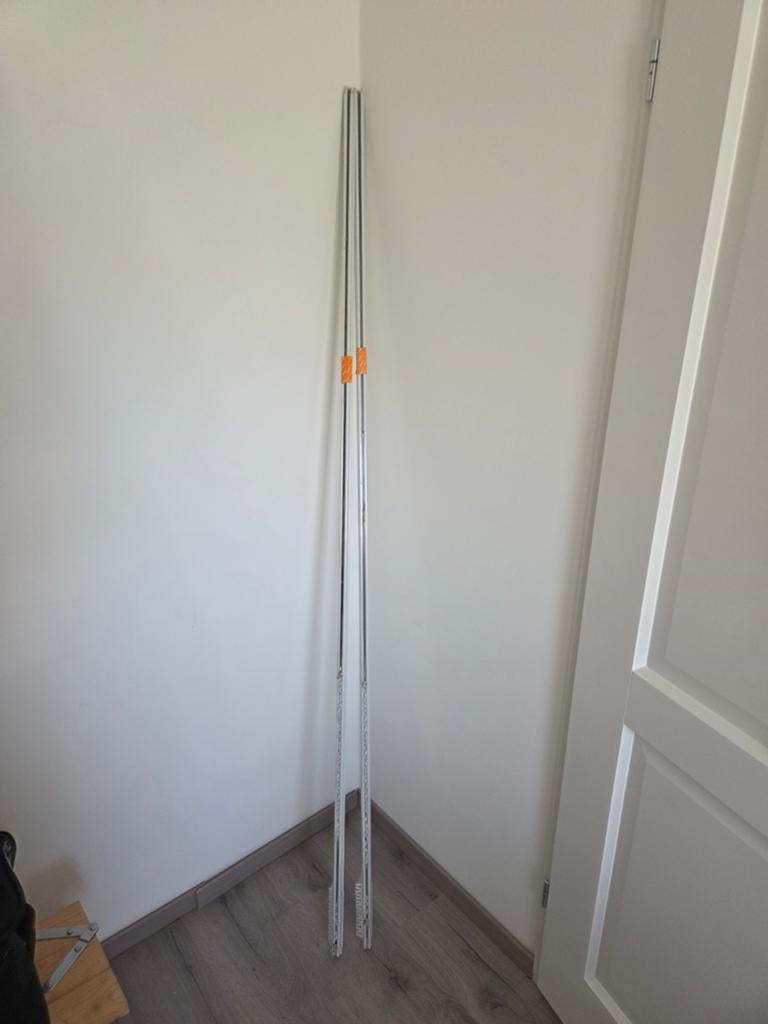 2x Nieuwe Witte Gordijnrails 190-360cm Uitschuifbaar, Wit, Nieuw, Ophalen of Verzenden, 200 cm of meer